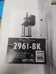 Designers Fountain 2961-BK Devonshire Light 14 Inch Black Outdoor Wall Lantern. Fixed Price $39.99.