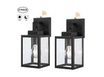 Hukoro 11" 1-LIGHT Matte Black Dusk To Dawn Outdoor Wall Lantern Sconce Bulbs. Fixed Price $49.90.