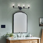 Kichler Winslow 30" 4-LIGHT Black Contemporary Bathroom With Seeded Glass. Fixed Price $71.92.