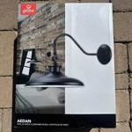 Globe Aedan Swivel Wall Sconce, Black Finish, 12". Fixed Price $39.95.