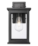 11"H Bowton Ii Outdoor Wall Light - Dusk Dawn Matte Black Finish. Fixed Price $49.98.