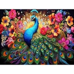 Peacock Flower Diamond Art Kit 12X16 Inch 5D Diy Bird Wall Decor. Fixed Price $15.99.