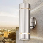 Cerdeco Aureole Stainless Steel Modern Porch Light Satin Outdoor Wall Sconce. Fixed Price $38.00.