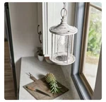 2 Kichler Hawser Coastal Farmhouse Pendant Lights White Seeded Glass Euc. Fixed Price $70.00.