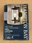 Hampton Bay Lisbon 15.88 In. 1-LIGHT Black Outdoor Wall Clear Glass. Fixed Price $49.00.