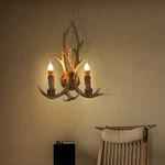 Wall Light Fixture Sconce Lamp Vintage Retro Resin Antler Deer Horn Decor. Fixed Price $63.38.