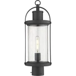 Z-lite 569PHM-BK Roundhouse 1 Light 20.5 Inch Black Outdoor Post Mount Fixture. Fixed Price $258.00.