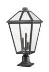 Z-lite 579PHXLR-533PM Talbot Light 26" Tall Outdoor Pier Mount Black. Fixed Price $404.00.