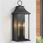 Dusk To Dawn Outdoor Wall Lantern 2-LIGHT, 20.6" Large Outside Sconce, M.... Fixed Price $134.38.