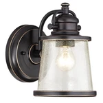 Westinghouse Emma Jane 1LT Wall Light, Amber Bronze/clear Seeded Glass - 6204000. Fixed Price $94.99.