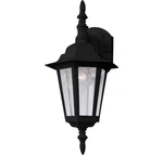Maxim 3002CLBK Builder Cast 14.75" Outdoor Clear Wall Mount In Black. Fixed Price $64.00.