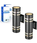 Tengxin Black Set Of Outdoor Dusk Dawn Wall Sconces Lights TXWLSS0009AH-2G. Fixed Price $25.00.