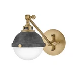Hinkley Lighting Fletcher 1 Small Sconce, Aged Zinc/etched Opal - 4830DZ. Fixed Price $322.15.
