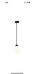 Z-lite Laurent 1 Light Outdoor Pendant, Black/opal 597P8-BK. Fixed Price $70.00.