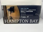 Hampton Bay Northwood 16.5IN. 3LIGHT Black Outdoor Wall Clear Ribbed Glass. Fixed Price $53.99.