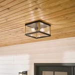 Allen + Roth Coalmont -light 12" Black Indoor/outdoor Flush Mount New!. Fixed Price $63.23.