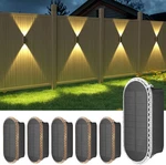 Ellasay Solar Fence Lights OUTDOOR,6-PACK Powered Wall Up And Do.... Fixed Price $51.09.