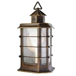 Distressed Solid Brass And Seedy Glass Outdoor Wall Lantern Orig $198. Fixed Price $59.99.