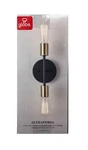Globe Electric Alexandria Black Gold Wall-mount Vanity Light Fixture 52085. Fixed Price $25.82.