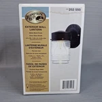 Hampton Bay Exterior Wall Lantern Matte Black Clear Glass Shade 252 550 New. Fixed Price $16.90.