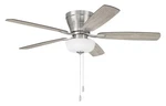 Craftmade WHL525C1 Wheeler 52" Blade Indoor Led Ceiling Fan - Nickel. Fixed Price $148.95.