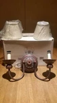 World Imports 2-LIGHT Shaded Bronze/ivory Patina Wall Sconce 15" X 11" 8 1/2". Fixed Price $24.00.