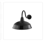 New Hampton Bay Easton 14 In. 1-LIGHT Black Barn Hardwired Outdoor Wall. Fixed Price $72.00.