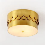 Jimena Brass Gold 3-LIGHT Drum Flush Mount Led Bulbs Included. Fixed Price $211.99.