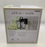 Lowe's Allen Roth Holliser Hardwired Dusk Dawn Wall Light Black 5632030 #S5500. Fixed Price $83.50.