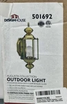 Augusta Collection Outdoor Wall Light Solid Brass Finish W/ Beveled Glass 501692. Fixed Price $39.99.