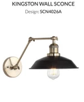 Safavieh Kingston Wall Sconce Brass / Black. Fixed Price $49.99.