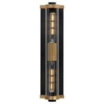 Maxim Lighting Opulent 20" Outdoor Sconce, Bk/brass/ribbed - 16122CRBKAB. Fixed Price $214.20.