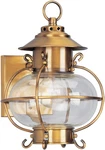 Lighting 2221-22 Outdoor Wall Lantern With Hand Blown Clear Glass Shades, Flemis. Fixed Price $328.99.