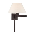 Livex 1 Light Swing Arm Wall Lamp, Bronze 40038-07. Fixed Price $245.96.