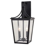 Vaxcel Cottage Grove 2 9"W Outdoor Wall Light, Black/clear Glass - T0775. Fixed Price $159.99.
