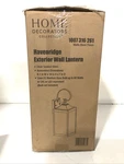 Home Decorators Havenridge 19 In. 1-LIGHT Black Outdoor Wall Sconce Seeded Glass. Fixed Price $44.99.