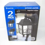 Hampton Augustine Lantern Matte Black Outdoor Wall Sconce 5.25"W X 8.5"H. Fixed Price $47.36.