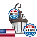 Sea Gull Lighting 8067-71 Single-light Outdoor Lancaster Wall Lantern, Clear Bev. Fixed Price $140.63.