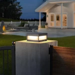 Outdoor Post LIGHT,7.87" Modern Column Pillar Lamp Outside Led Fence Deck Cap. Fixed Price $140.02.