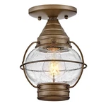Hinkley Cape Cod 1LT Outdoor Convertible Flush Mount, Bronze/seed - 2203BU. Fixed Price $199.00.