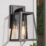 Lnc Modern Matte Black 1-LIGHT Industrial Linear Outdoor Sconce Seeded Glass. Fixed Price $36.88.