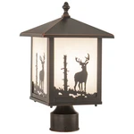 Vaxcel Bryce 1L Bronze Rustic Outdoor Deer Tree Post Light White Glass. Fixed Price $220.79.