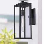 Trans Globe Oxford 17.75" Light Outdoor Wall Lantern, Black/clear - 40751BK. Fixed Price $44.99.