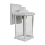 Solus 1-LIGHT White Outdoor Wall Lantern Sconce With Durable Clear Acrylic Lens. Fixed Price $29.95.