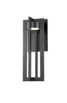Wac Lighting Chamber Single 20" Tall Integrated Led Outdoor Wall Sconce Bk. Fixed Price $189.95.