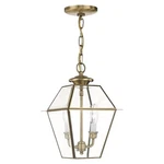 Livex Lighting 2285-01 Westover 2-LIGHT Outdoor Hanging Lantern, Antique Brass. Fixed Price $431.28.