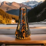 Quorum Glass Pendant Light Fixture Art Tortoise Shell Amber 8"H. Fixed Price $39.09.