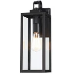 Dawn 1-LIGHT Matte Black Hardwired Outdoor Wall Lantern Sconce With Clear Glass. Fixed Price $22.99.