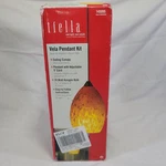 Tiella Lighting Vela Pendant Kit Amber Ft Cord Model #145095 Diy. Fixed Price $39.87.