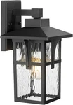 Matte Black Outdoor Wall Lantern HX1B-SW Bk Large Water Ripple Glass. Fixed Price $96.43.